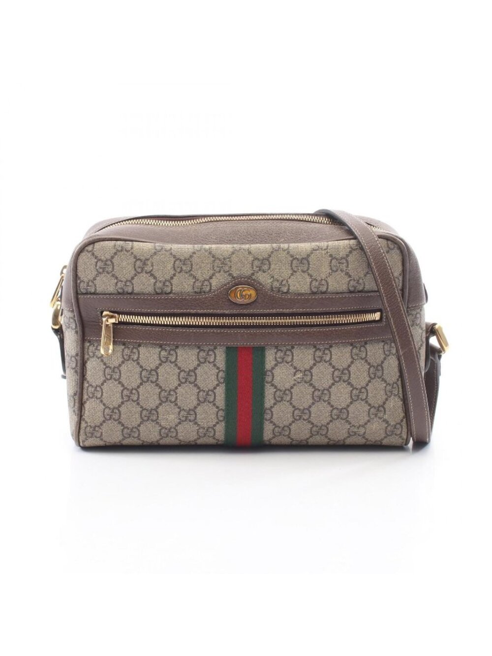 Gucci Shoulder Bag Ophidia GG Supreme Sherry Line Small Leather